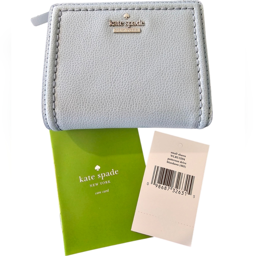 NWT Kate Spade Small Shawn Bifold Wallet Patterson Drive Blue Dawn WLRU5294
